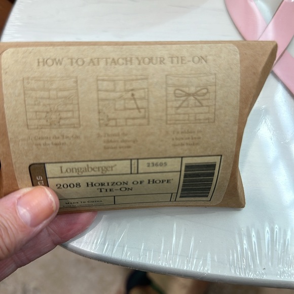 Longaberger Horizons of Hope breast cancer awareness basket set on original wrap - Picture 10 of 13